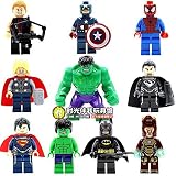 10個入り/ロットSuper Heroe Avengers Ironman Thorハルクミニフィギュア建物ブロックおもちゃ/アイテム# g839gj uy-w8ehf3138530