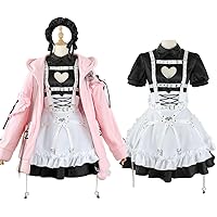 魔界ノりりむ コスプレ 衣装 メイド+ウィッグ VTuber 魔界ノりりむ メイド リリム コスプレウィッグ