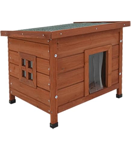 Amazon | Wokouiys 猫 ハウス 犬小屋 キャットハウス 猫ハウス 屋外