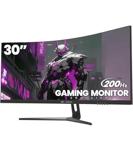Amazon.co.jp: CRUA 30インチ ゲーミングモニター 200HZ、21:9 WFHD