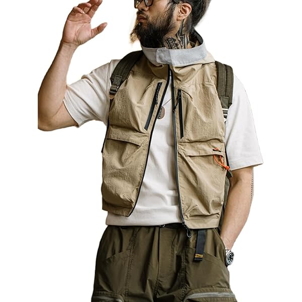 Amazon | [hurtbasuketto] 機能ベスト メンズ ワークベスト マルチ