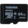 TOSHIBA(東芝) microSDXCカード Class10 読込最大30MB/S 64GB 海外パッケージ品 SD-C064GR7AR30