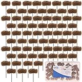 SPTA 25mm ブラウン グリーン 仕上げ研磨用バフ 80# 研磨バフ研磨ホイールセット 為に 1/8"（3mm）シャンク Dremel (ドレメル）Proxxon ロータリーツール--サンディン