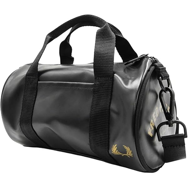 FRED PERRY バレルバッグ ブラック ワンサイズ FRED PERRY バレルバッグ ブラック ワンサイズ