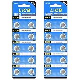 LiCB 20個 LR41 ボタン電池 1.5V アルカリ電池【LR41、192、AG3、384、392 、LR736互換】