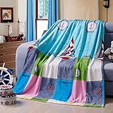 寝具ExtraソフトコーラルフリースBlanket軽量Thickening Throw/ベッド毛布カラー毛布 Full(71"X79") CM-TK-Yangfanqihang-1820