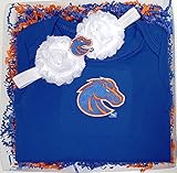 ボイジー州立ブロンコスBaby Onesie And Shabby弓ヘッドバンドギフトセット