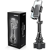TOPGO スマホホルダー 車 ドリンクホルダー 車載ホルダー カップホルダー スマホスタンド 車 【 機械式伸縮延長ポール 車載 携帯ホルダー 縦・横・上下・左右自在調節 iPhone 14 Pro Max/Galaxy S23 Ultra 多機種