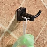 オイルはブロンズ仕上げ壁マウントローブフックをドアのタオルラックダブルバータオルスタンド