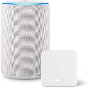Echo (エコー) 第3世代 - スマートスピーカー with Alexa、サンドストーン + スイッチボット スマートホーム 学習リモコン Hub Mini