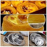 Weitis（TM）150pcs使い捨てアルミ箔ベーキングクッキーマフィンカップケーキエッグタルトモールドカップ金型ラウンド
