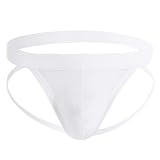 [Casey Kevin] ジョックストラップ メンズ セクシー 下着 ケツ割れ ケツワレ ストレッチ スポーツ3D立体構造 サポーター 透け感 ナイロン素材 軽量 吸汗速乾 快適 おしゃれ かっこいい プレゼント ジム CK2102 ホワイト S