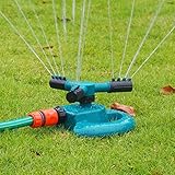 liuzhuo 庭用 スプリンクラー 散水機 モバイル 万能散水用具 360°自動回転タイプ可調節 ノズル 節水灌漑　広範囲　散水　庭　芝生　ガーデン用