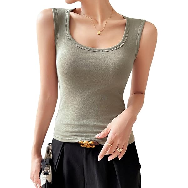 Amazon | [veimia] タンクトップ レディース ブラトップ カップ付き