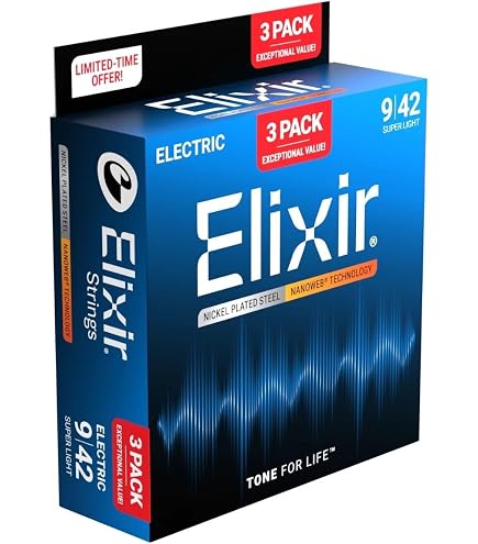 Amazon.co.jp: Elixir エリクサー エレキギター弦 NANOWEB Super Light
