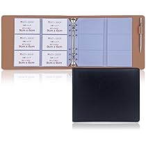 Amazon.co.jp: MT's SHOP 名刺ホルダー バインダー PUレザー リング