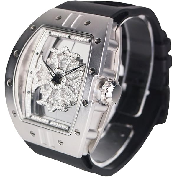 Amazon.co.jp: アンコキーヌ スクエア スケルトン 腕時計 925 SILVER