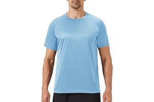 Workout Mens Shirts - Casual Black Dry Fit Moisture Wicking T-Shirts Crew Neck Short Sleeve for Gym Athletic Running