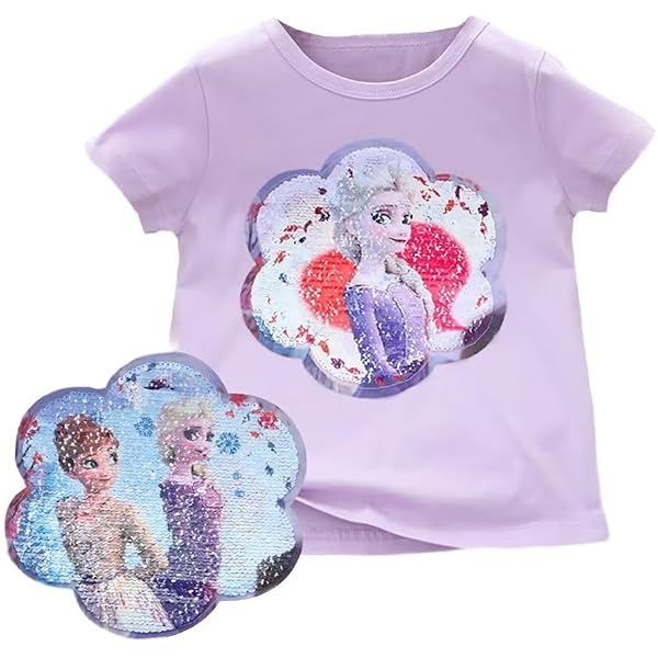 Amazon | [WIEWILY] アナと雪の女王 エルサ tシャツ キッズ 半袖 綿 