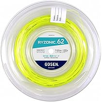 GOSEN ゴーセン バドミントンガット ライゾニック62 200メートル Amazon | GOSEN RYZONIC 62 ライゾニック 62 200mロール | ゴーセン