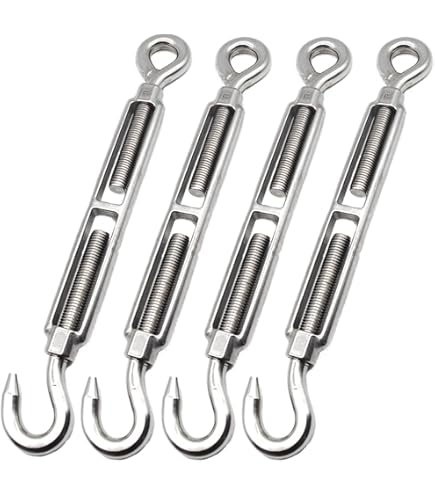 Amazon | NTY 枠式 ターンバックル M8 アイ&フック式 ボトルスクリュー