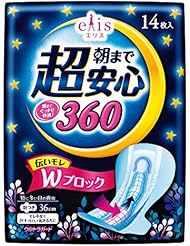 エリス 朝まで超安心 360 羽つき 36cm (特に多い日の夜) 14枚