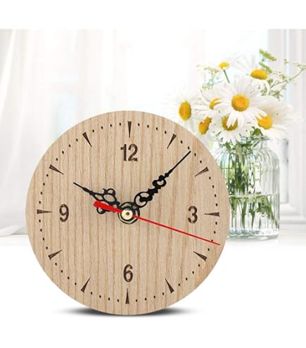 Amazon.co.jp: 木製の時計 掛け時計 木製時計 木製壁掛け時計 木製丸