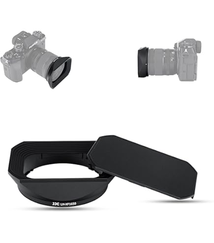 Amazon | スクエアメタルレンズフード レンズキャップ付き Fujifilm XF