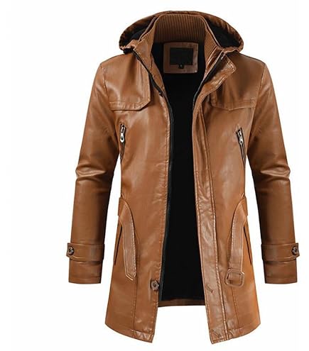 Amazon.co.jp: メンズシープスキンコートミッドリングフード付き 