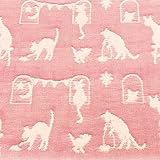 Cream gauze(クリームガーゼ) ６重ガーゼ生地 ハンカチ 日本製 (cat cafe ねこ)