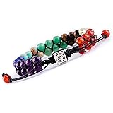 Bivei Natural Gem Semi Precious Gemstone Round Beads Healing Crystal Stretch Bracelet