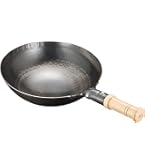 中華鍋、打ち出し　張丘市の手作り鉄鍋 中華鍋 約30cm 木製蓋 ya0197600-kara_1.jpg
