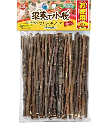 Amazon.co.jp: リーフ りんごの木 極細枝 40g 国産 かじり木 小動物用