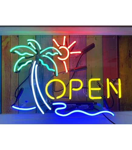 Amazon | LiQi【OPEN】ネオン 看板 NEON SIGN （縦35cmX横45cm