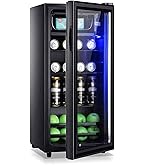 Shelddi 93L 冷蔵庫 コンプレッサー式ミニバー 透明ガラス