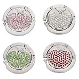 TOOGOO 4 x折りたたみ式財布フックハンドバッグ表フックホルダー形状バッグハンガーフックランダム色