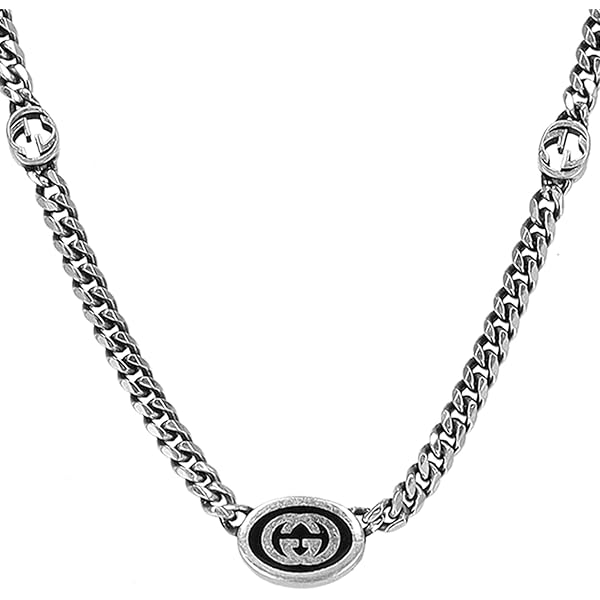 お値下げ可！グッチ　GUCCI　ネックレス　インターロッキング　シルバー　925 GUCCI（グッチ） ネックレス レディース インターロッキングG チェーン
