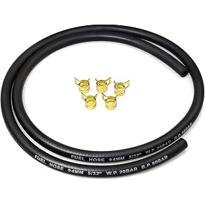 InduSKY 燃料ホース 内径4mm 外径10mm ガソリンホース 3層ホース 全長1M 耐油 耐圧 耐候 専用ホース…