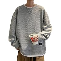 [Aaronlive] トレーナー メンズ 長袖 メンズ 丸襟 Tシャツ 大きいサイズ 人気 プルオーバー トレーナー カジュアル 快適 ゆったり プルオーバー 春秋冬 服 メンズ トレーナー