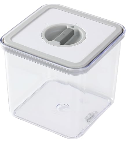 Amazon | 透明 四角 プラスチック 空の保存容器 - プラスチック密閉蓋