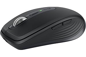 Logitech MX Anywhere 3S Compact Wireless Mouse Fast Scrolling 8K Dpi Any Surface Tracking Quiet Clicks Programmable Buttons USB C Bluetooth Windows PC Linux Chrome Mac Graphite