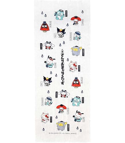 Amazon｜サンリオ 和柄手ぬぐい ハンギョドン 『神奈川沖浪裏