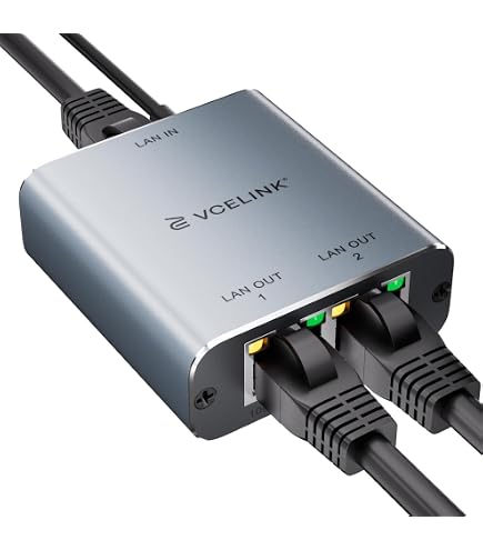 Amazon.co.jp: RJ45 オス1 - メス2 x LANスプリッターネットワーク