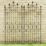 アイアンフェンス Nouveau(ヌーヴォー) ロータイプ 高さ150cm×幅54cm 2枚セット ブラック SS-DNF150-2P
