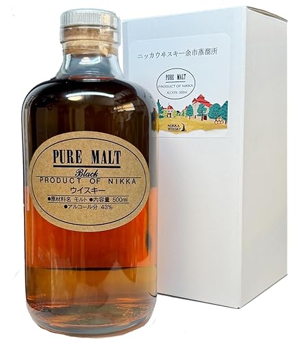 Amazon.co.jp: ニッカ ピュアモルト ブラック＆レッド 500ml 2本 飲み