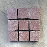 石畳 ピンコロかんたんマット 約300×300×20(mm) 1枚 赤色