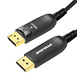 DP光ファイバーケーブル 8K ゲーミング DisplayPort ケーブル 20m, SOEYBAE DP 1.4 ケーブルサポート32.4 Gbps、8k @ 60hz、4K @ 144Hz、DP-DPケーブル
