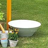 ガーデンパン「水鉢　ホワイト」水受け　ガーデンポット
