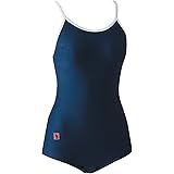 [フットマーク] レディース フィットネス スクール水着 ワンピース ツーウェイ水着 白パイピング