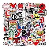 ステッカーセット 100枚 防水ステッカー シールパック ブランドステッカースーツケース 車 バイク ヘルメット スケボー ギターなどに適用 (100D)